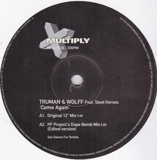 Truman & Wolff - Come Again - Used Vinyl Record 12" image 1