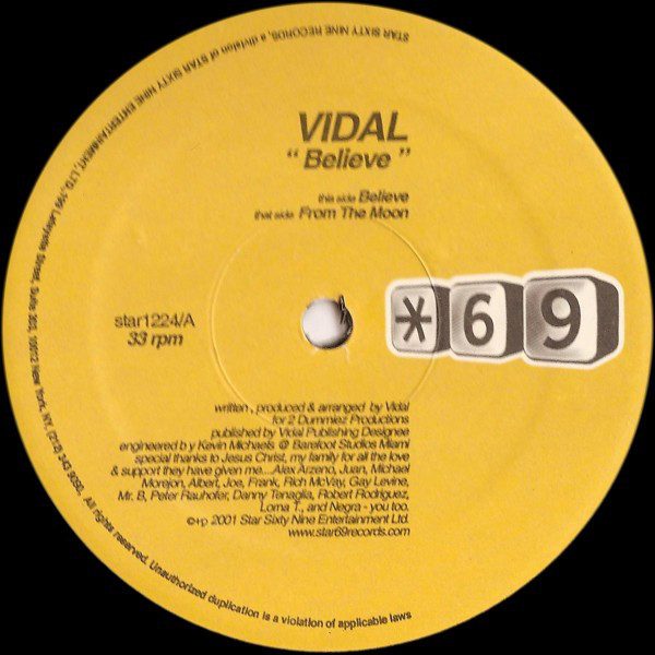 Vidal - Believe - Used Vinyl Record 12" image 1