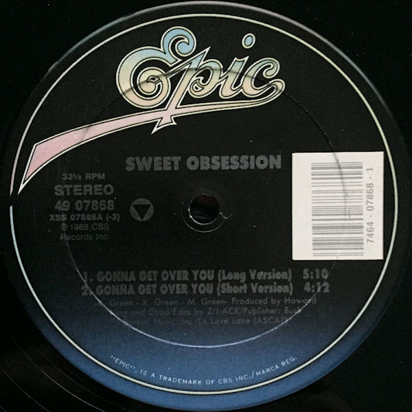 Sweet Obsession - Gonna Get Over You - Used Vinyl Record 12" image 1