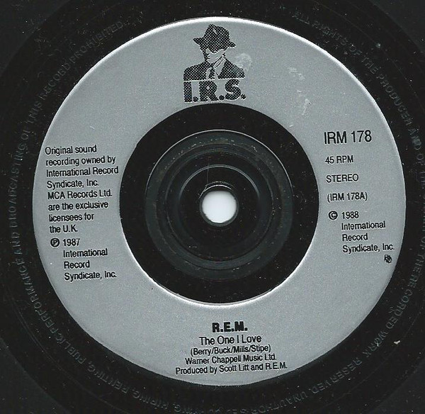 R.E.M. - One I Love - Used Vinyl Record 7" image 1