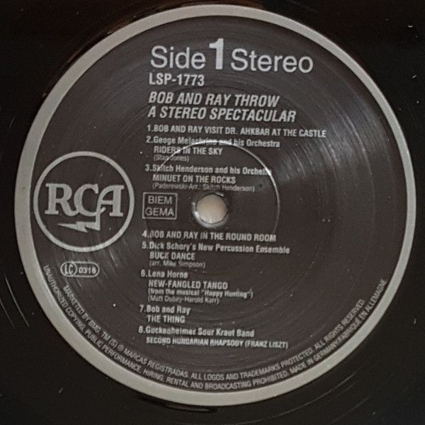 Various - Bob And Ray Throw A Stereo Spectacular - Used Vinyl Record image 1