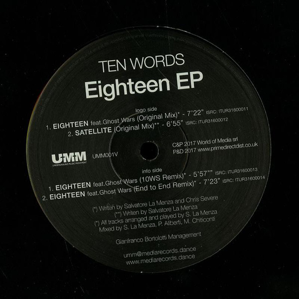 Ten Words - Eighteen EP - Vinyl Record 12" image 1