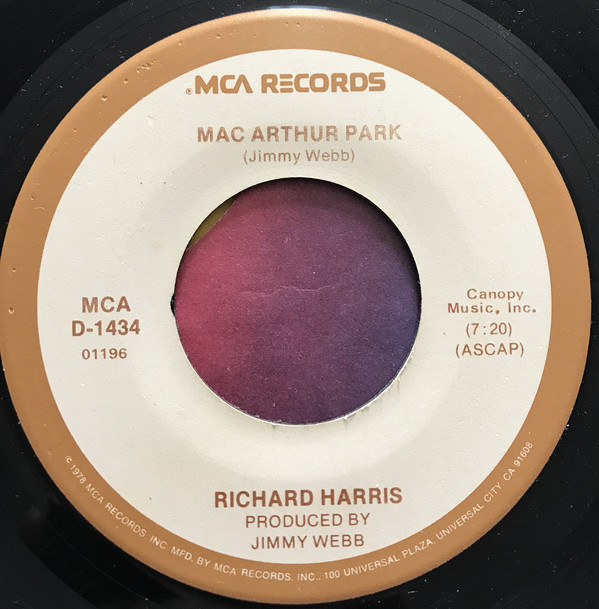 Richard Harris - Mac Arthur Park / The Yard Went On Forever - Used Vi image 1