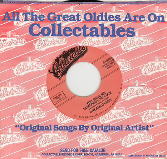Dreamlovers - You Gave Me Somebody To Love / Doin' Things Together Wi image 1