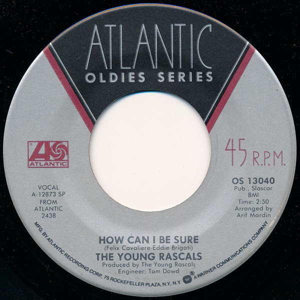 Young Rascals - How Can I Be Sure / People Got To Be Free - Used Viny image 1