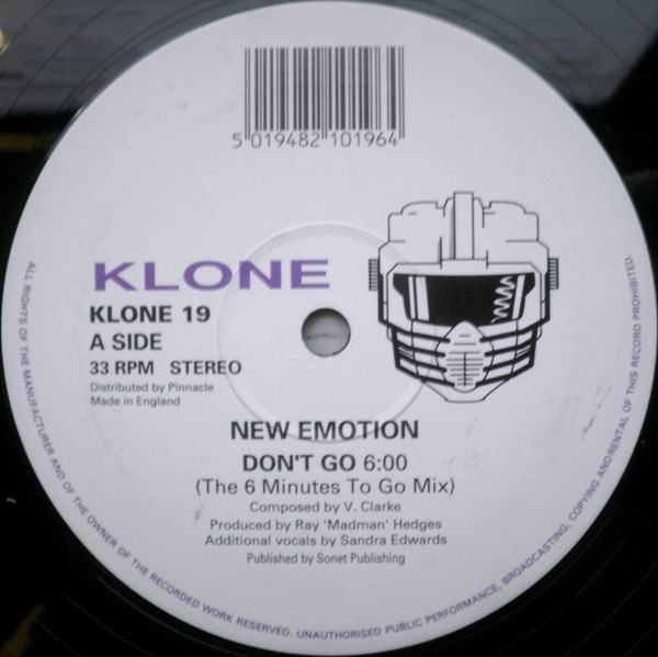 New Emotion - Don't Go - Used Vinyl Record 12" image 1