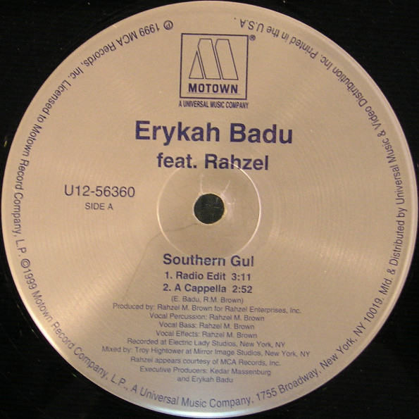 Erykah Badu - Southern Gul - Used Vinyl Record 12" image 1