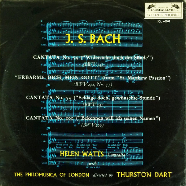 Bach Cantatas, Etc.