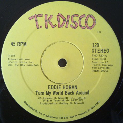Eddie Horan - Turn My World Back Around / The Dancer - Used Vinyl Rec image 1