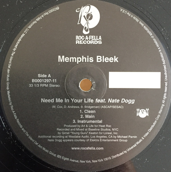 Memphis Bleek - Need Me In Your Life / We Ballin' - Vinyl Record 12" image 1
