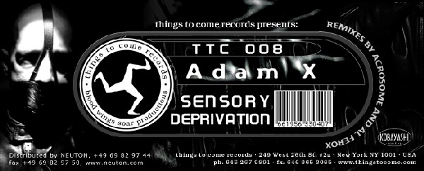 Adam X - Sensory Deprivation - Used Vinyl Record 12" image 1