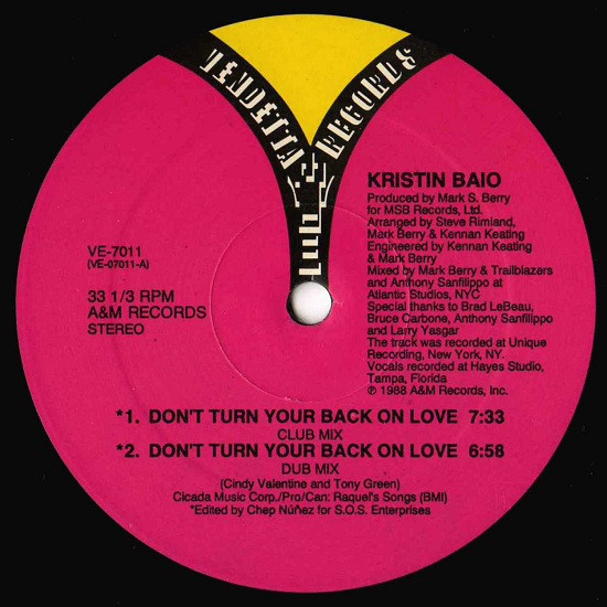 Kristin Baio - Don't Turn Your Back On Love - Used Vinyl Record 12" image 1