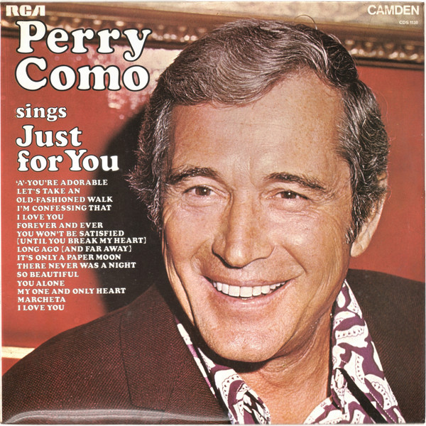 Perry Como - Sings Just For You - Used Vinyl Record image 1