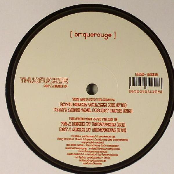 Thugfucker - Not A Remix EP - Used Vinyl Record 12" image 1