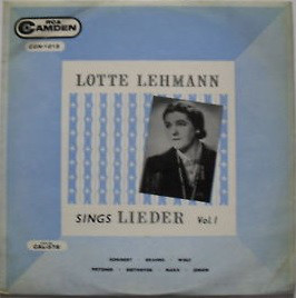 Lotte Lehmann Sings Lieder, Vol. 1