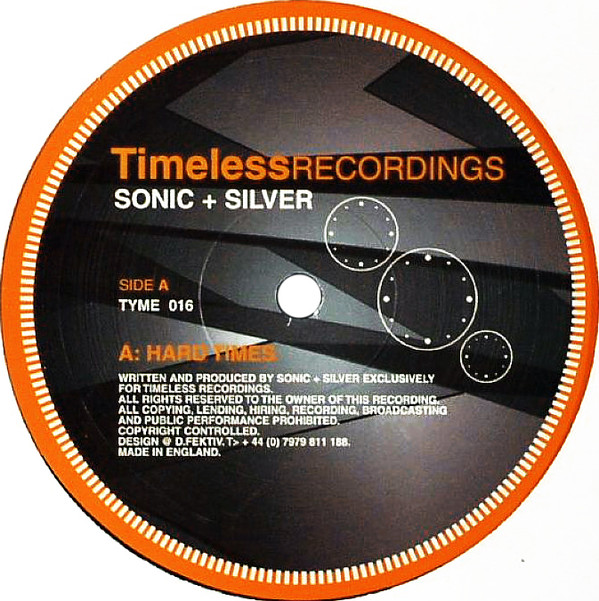 Sonic & Silver - Hard Times / Deep End - Used Vinyl Record 12" image 1
