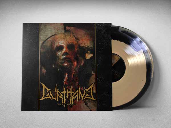 GURTHANG - MARTYRIUM (OPAQUE MUSTARD / BLACK SWIRL VINYL + INSERT & A2 image 1