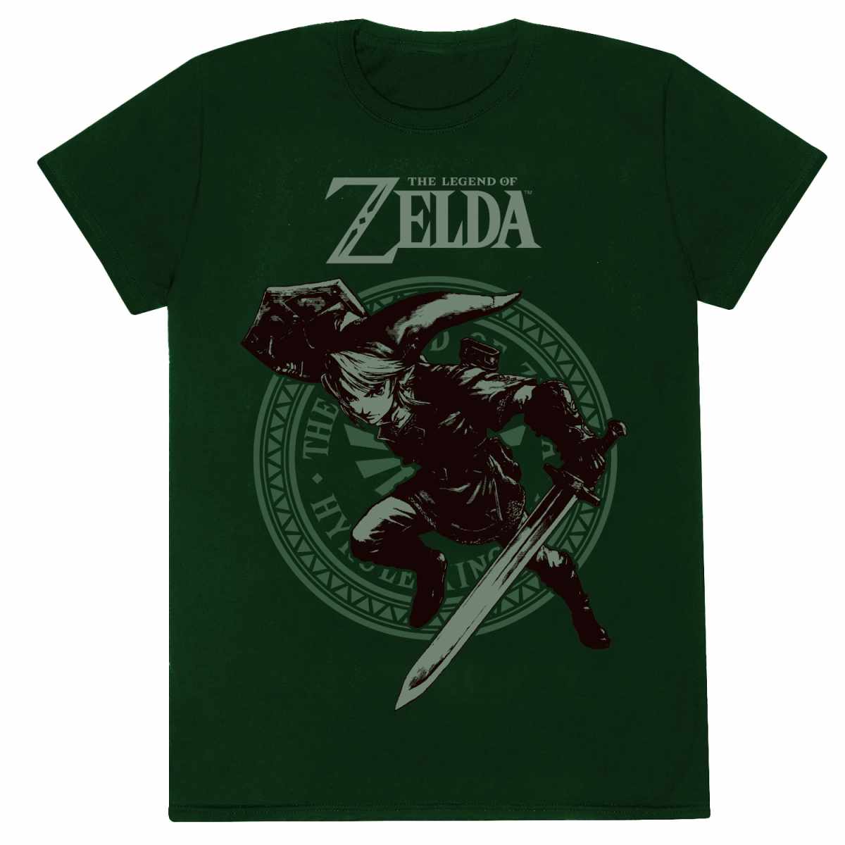 Link Pose (Unisex Green T-Shirt) Medium