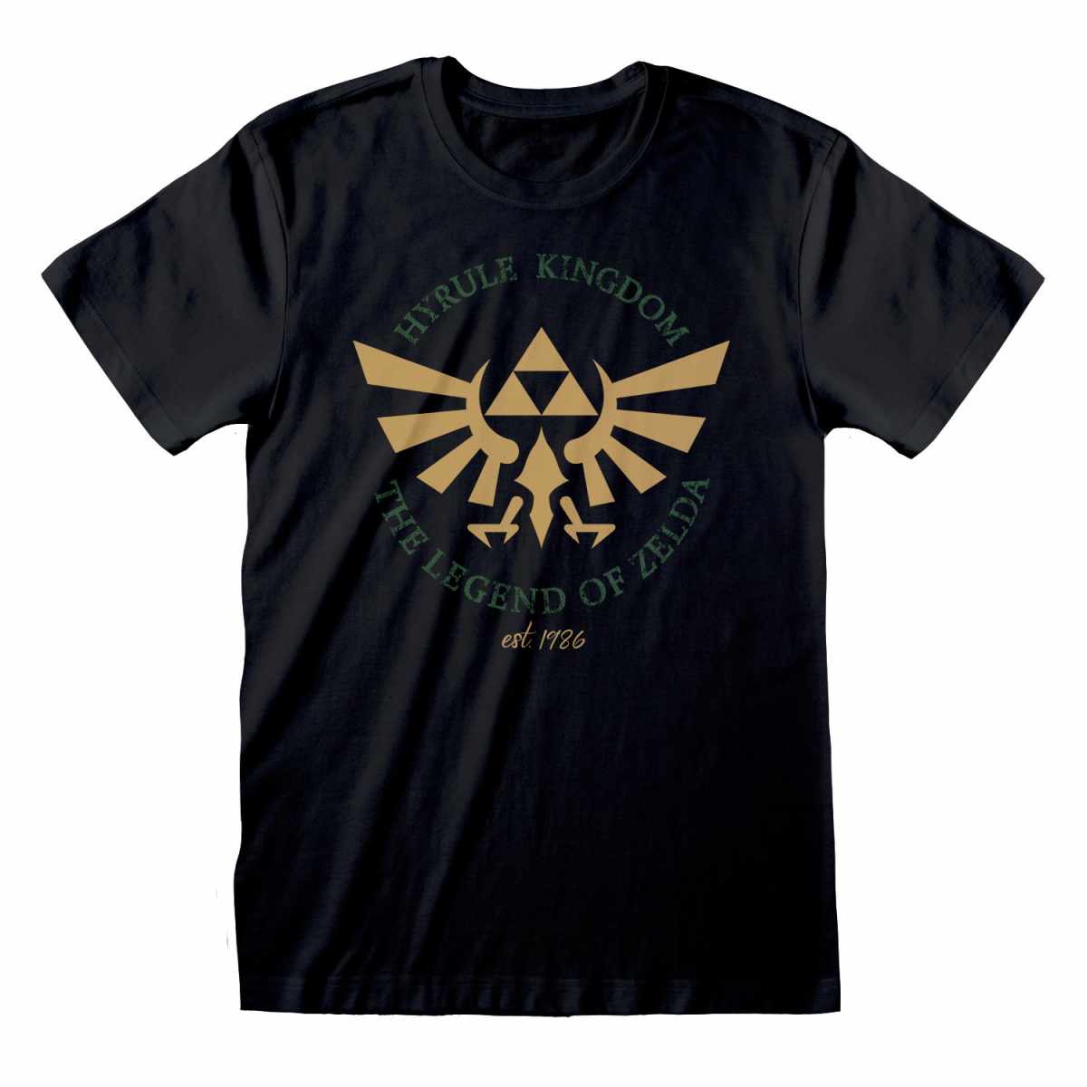 Hyrule Kingdom Crest (Unisex Black T-Shirt) Ex Large