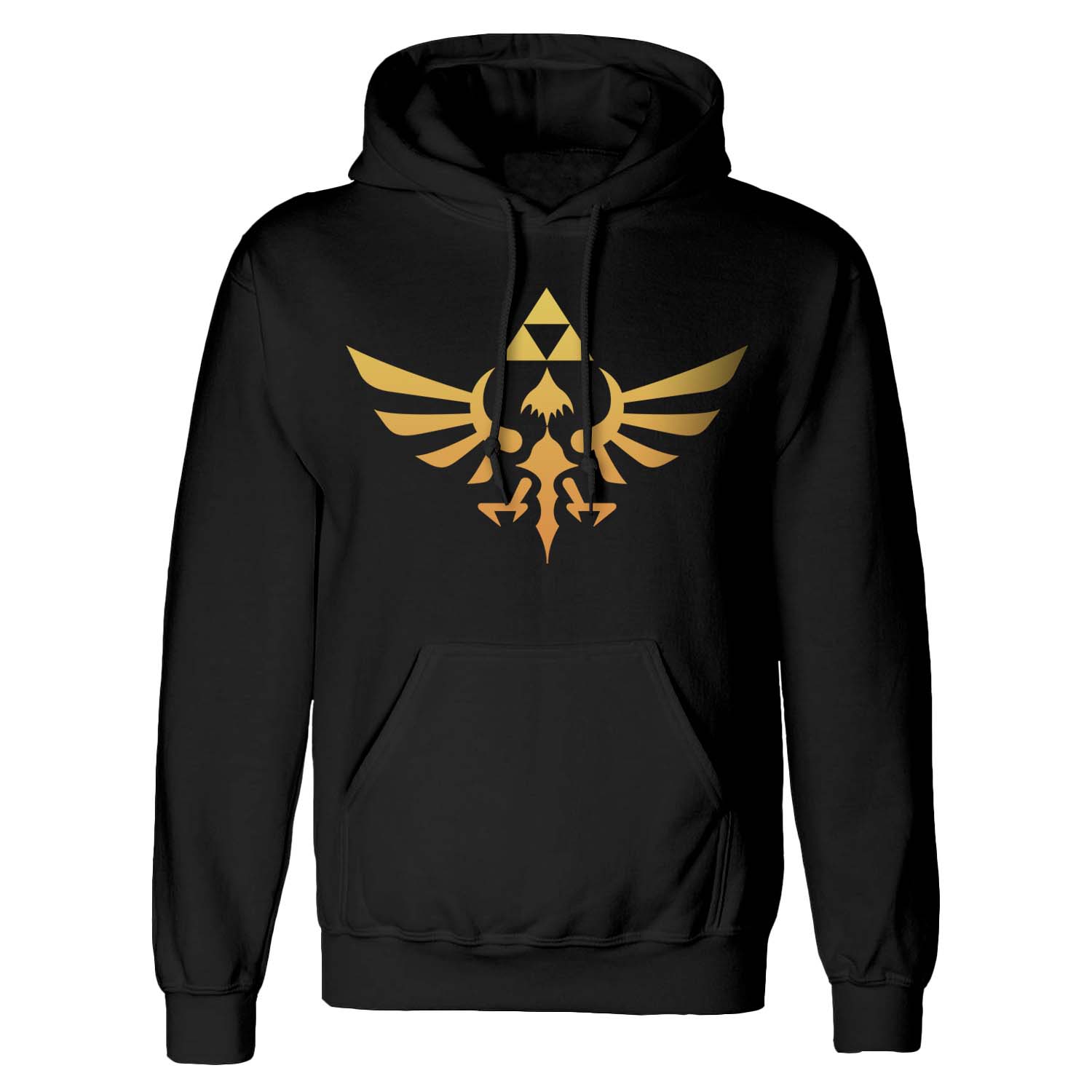 Hyrule Logo (Unisex Black Pullover Hoodie) Small