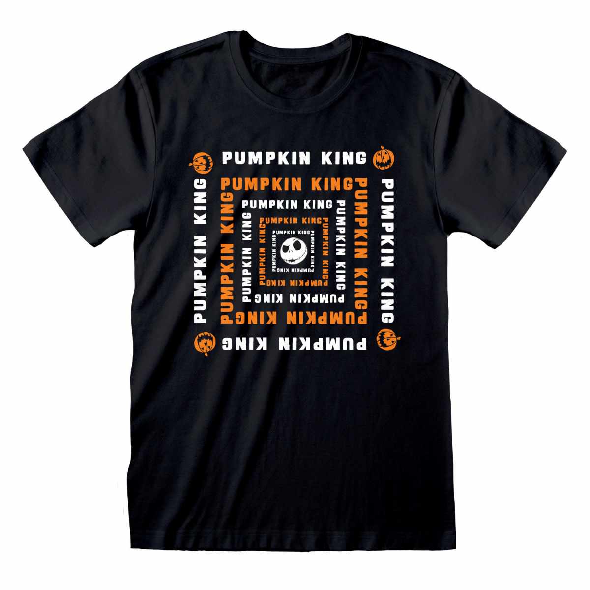 Pumpkin King (Unisex Black T-Shirt) Ex Large