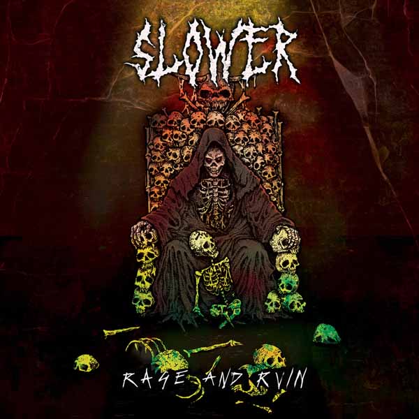 SLOWER - RAGE AND RUIN (3 COLOUR STRIPE MAGENTA/BLACK/GREEN VINYL) - Vi image 1