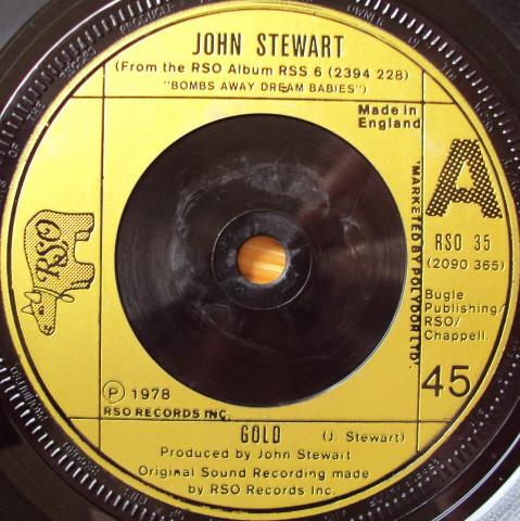John Stewart - Gold - Used Vinyl Record 7" image 1