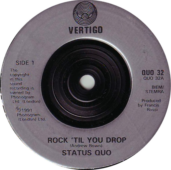 Status Quo - Rock 'Til You Drop - Used Vinyl Record 7" image 1