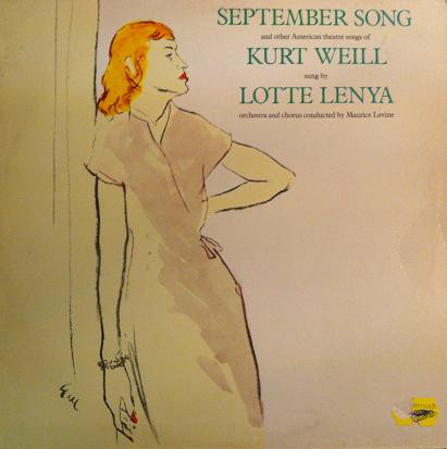 September Song And Other American Theatre Songs Of Kurt Weill