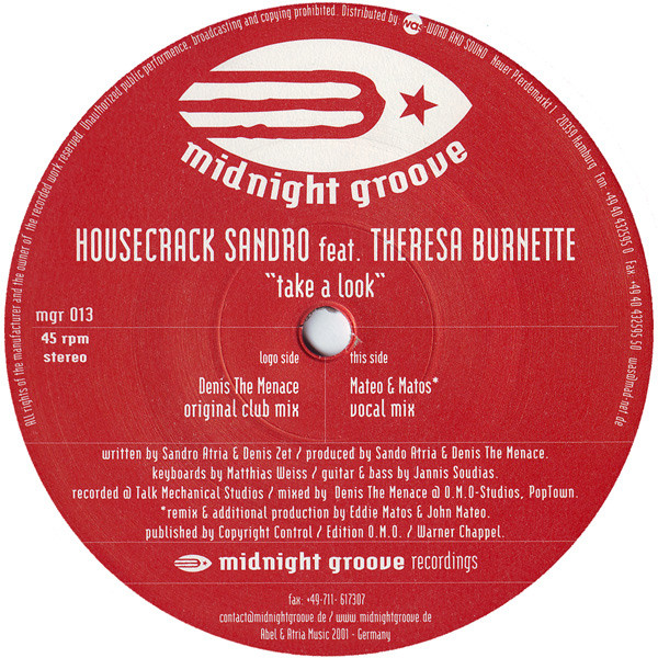 Housecrack Sandro - Take A Look - Used Vinyl Record 12" image 1