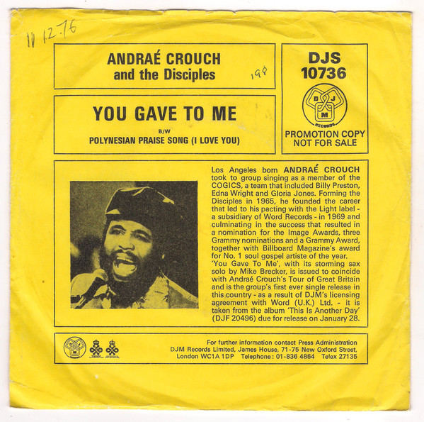 You Gave To Me / Polynesian Praise Song (I Love You)