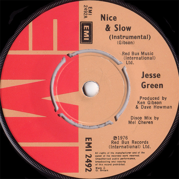 Jesse Green - Nice & Slow - Used Vinyl Record 7" image 1