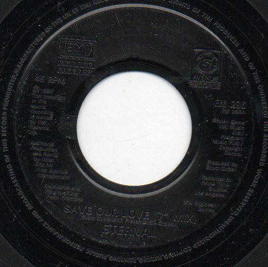 Eternal - Save Our Love - Used Vinyl Record 7" image 1