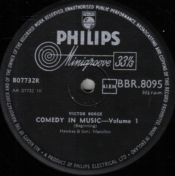 Victor Borge - Comedy In Music - Used Vinyl Record image 1