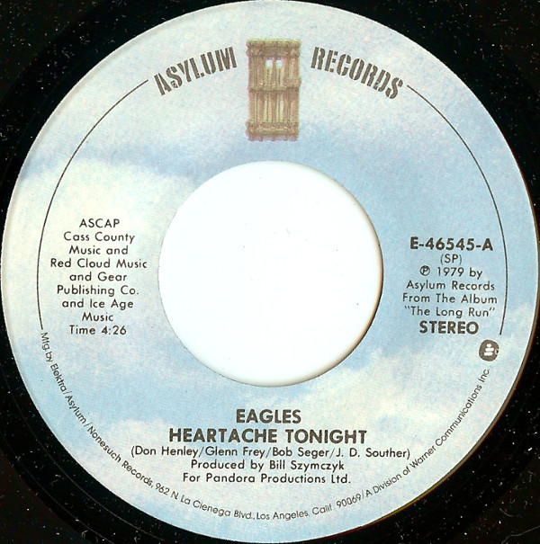 Eagles - Heartache Tonight - Used Vinyl Record 7" image 1