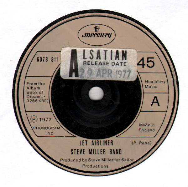 Steve Miller Band - Jet Airliner - Used Vinyl Record 7" image 1
