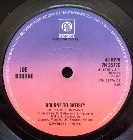 Joe Bourne - Bourne To Satisfy - Used Vinyl Record 7" image 1