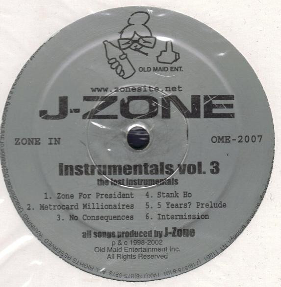 J-Zone - Instrumentals Vol.3 - Vinyl Record image 1
