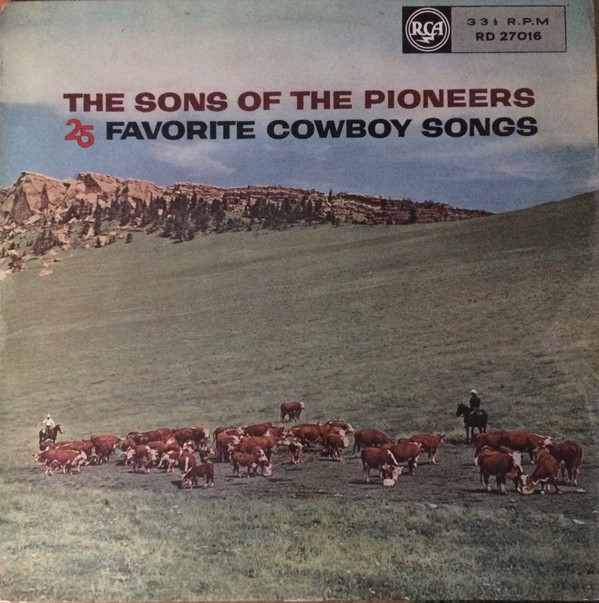 Sons Of The Pioneers - 25 Favorite Cowboy Songs - Used Vinyl Record image 1