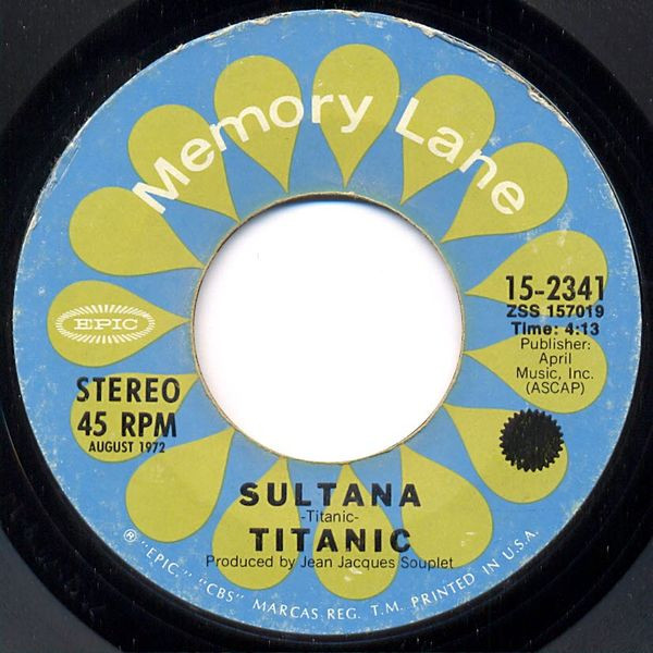 Titanic - Sultana / Rain 2000 - Used Vinyl Record 7" image 1