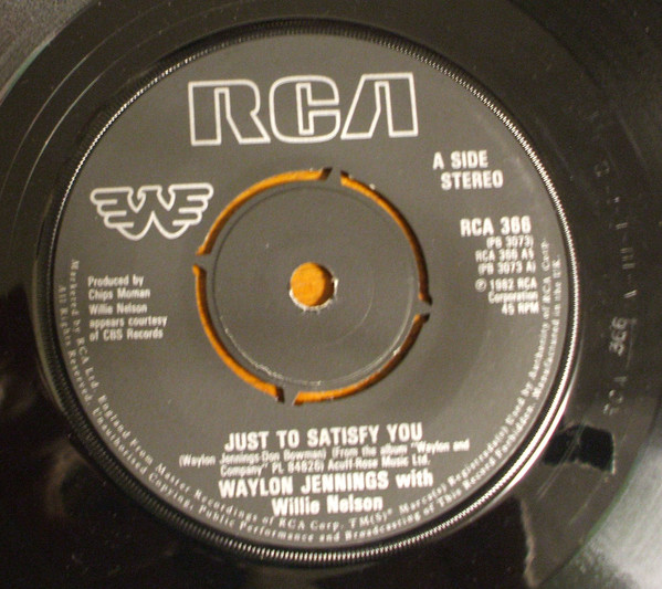 Waylon Jennings & Wi - Just To Satisfy You / Get Naked With Me - Used image 1
