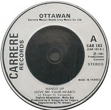 Ottawan - Hands Up (Give Me Your Heart) - Used Vinyl Record 7" image 1