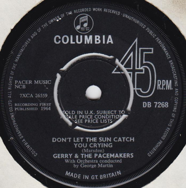 Gerry & The Pacemake - Don't Let The Sun Catch You Crying - Used Viny image 1