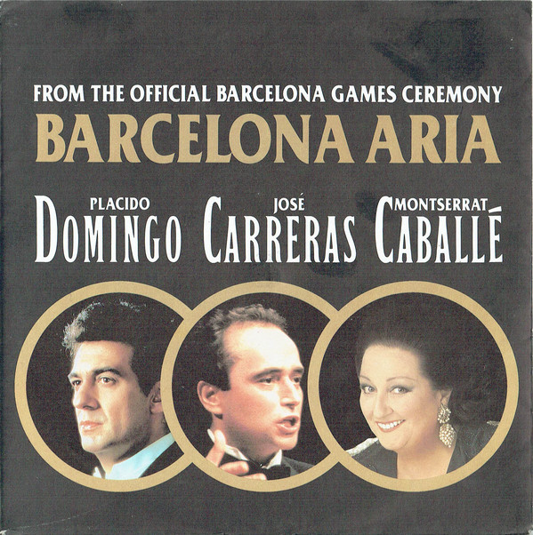 Placido Domingo - Barcelona Aria - Used Vinyl Record 7" image 1
