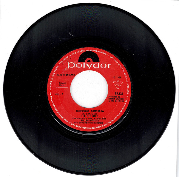 Bee Gees - Tomorrow Tomorrow / Sun In My Morning - Used Vinyl Record image 1