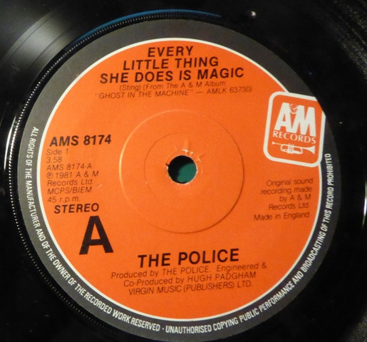 Police - Every Little Thing She Does Is Magic - Used Vinyl Record 7" image 1