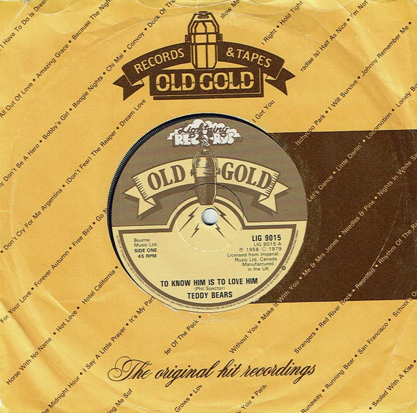 Teddy Bears - To Know Him Is To Love Him / Endless Sleep - Used Vinyl image 1