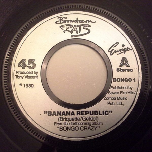 Boomtown Rats - Banana Republic - Used Vinyl Record 7" image 1