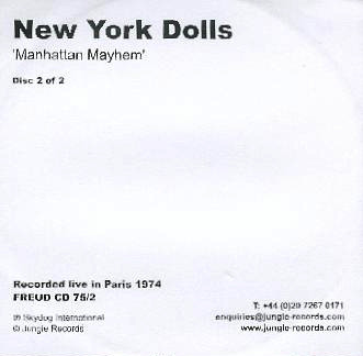 New York Dolls - Manhattan Mayhem - CD image 1