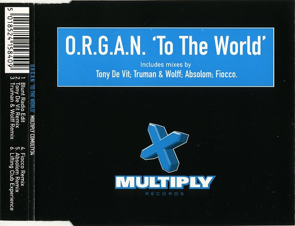 O.R.G.A.N. - To The World - Used CD image 1